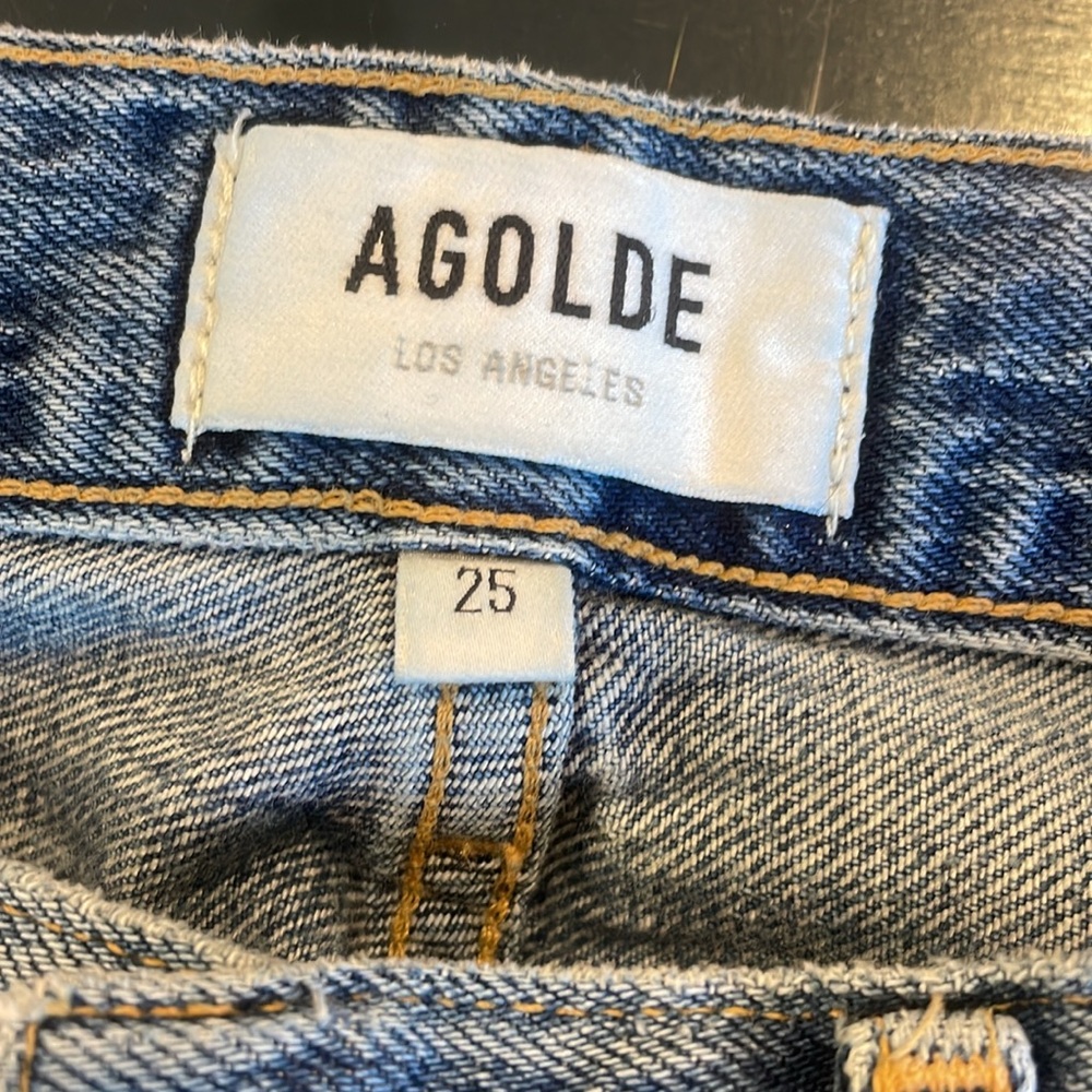 AGOLDE RILEY HIGH RISE STRAIGHT CROP in Frequency - Picture 4 of 6
